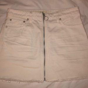 Free People Zip It Up Denim Mini Skirt.